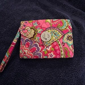 Vera Bradley Pink Swirls Wallet Wristlet